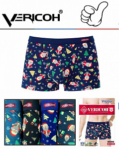Мужские трусы боксеры с новогодним принтом VERICOH